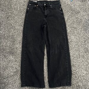 Gap high rise stride jeans in black